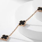 Lumi® Kleeblatt-Halskette mit 10 Motiven aus Onyx