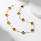 Lumi® CLOVER 10 MOTIFS TIGER EYE NECKLACE