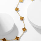 Lumi® CLOVER 10 MOTIFS TIGER EYE NECKLACE