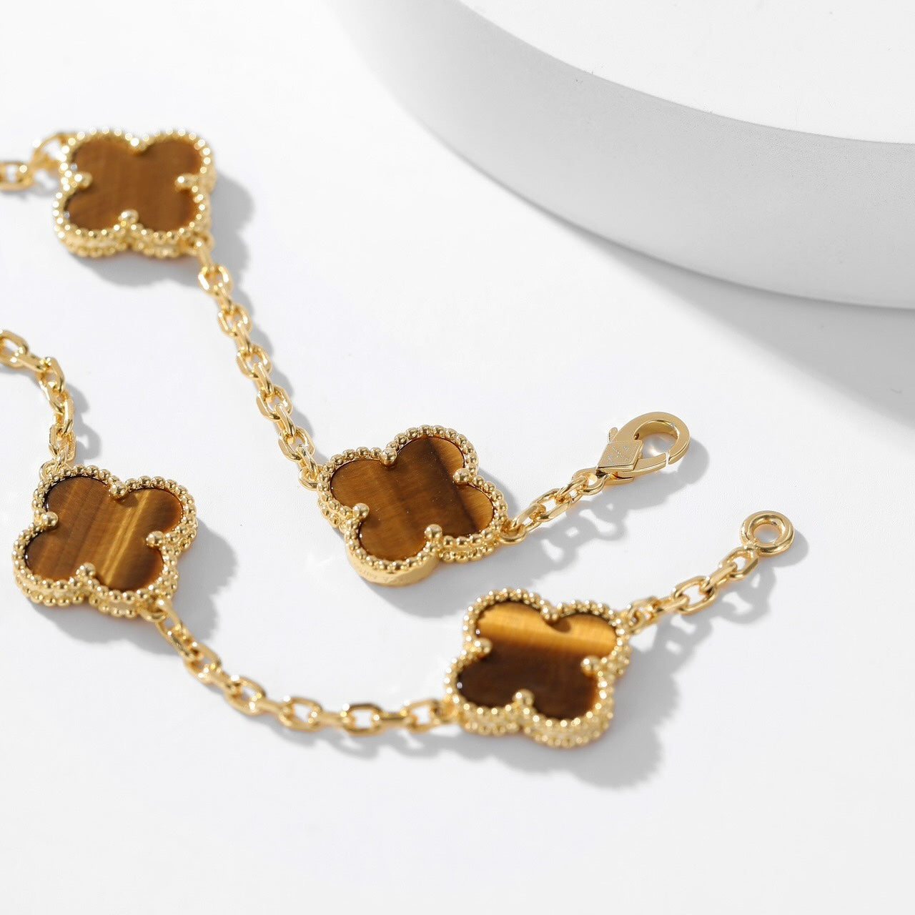 Lumi® CLOVER 10 MOTIFS TIGER EYE NECKLACE