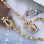 ®Lumi®FORCE Großes Hufeisen-Metallarmband mit Verschluss