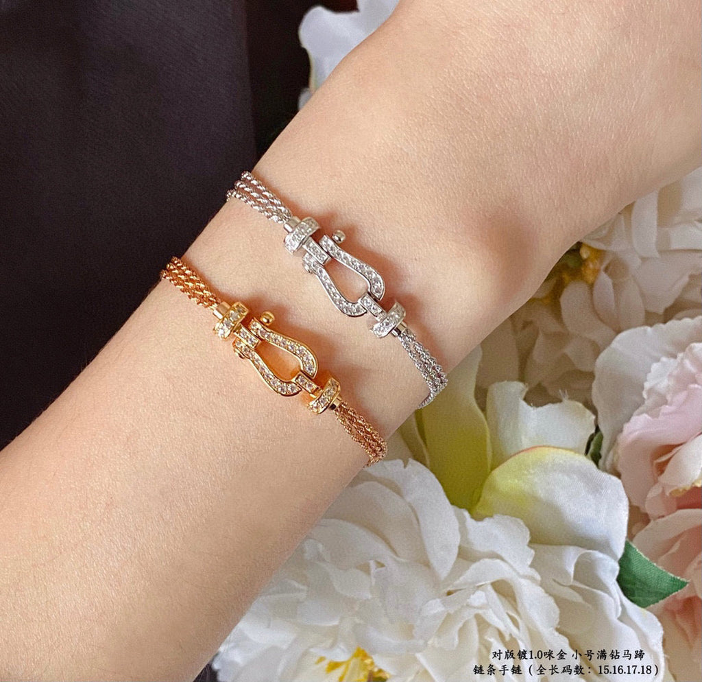 Lumi® FORCE Kleines Hufeisen-Diamantketten-Seilarmband