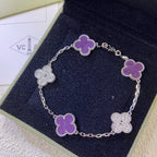[Lumi jewelry] CLOVER 5 MOTIF VIOLET BRACELET COLLECTION
