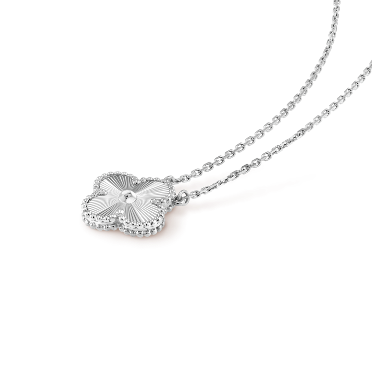 Lumi® CLOVER 15MM LASER-HALSKETTE SILBER