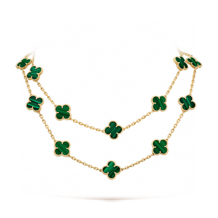 ¡®Lumi¡¯CLOVER 20 MOTIV MALACHIT GOLD