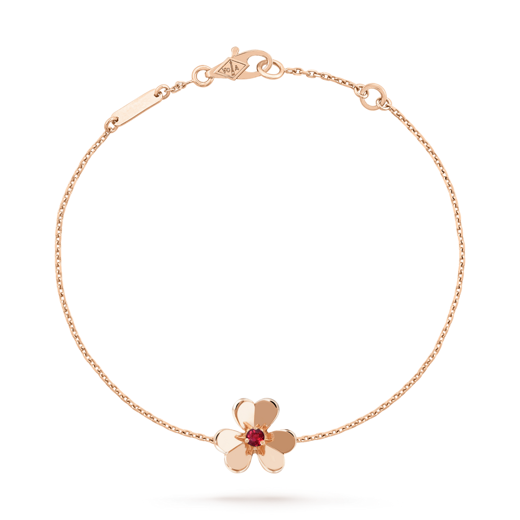 Lumi® FRIVOLE GOLD FLOWER PINK MALACHITE ARMBAND