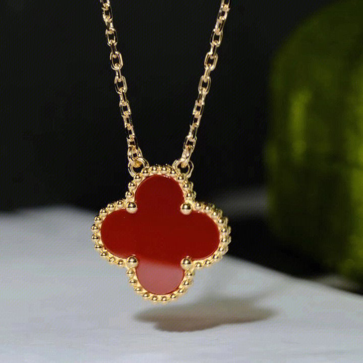 Lumi® CLOVER 15MM CARNELIAN EINZELBLÜTEN-KETTE