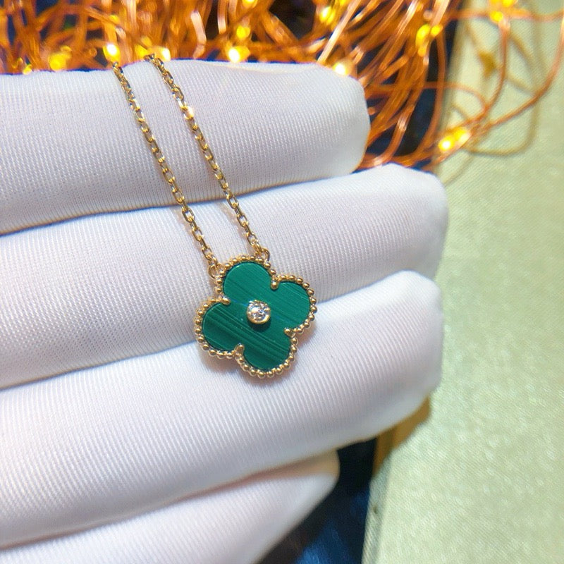 Lumi® CLOVER 15MM DIAMANT-TÜRKIS-KETTE