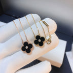 Lumi® CLOVER 15MM DIAMANT-ONYX-HALSKETTE