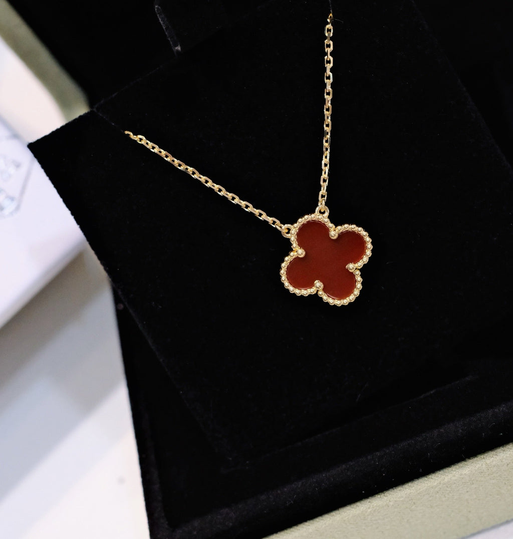 Lumi® CLOVER 15MM CARNELIAN EINZELBLÜTEN-KETTE