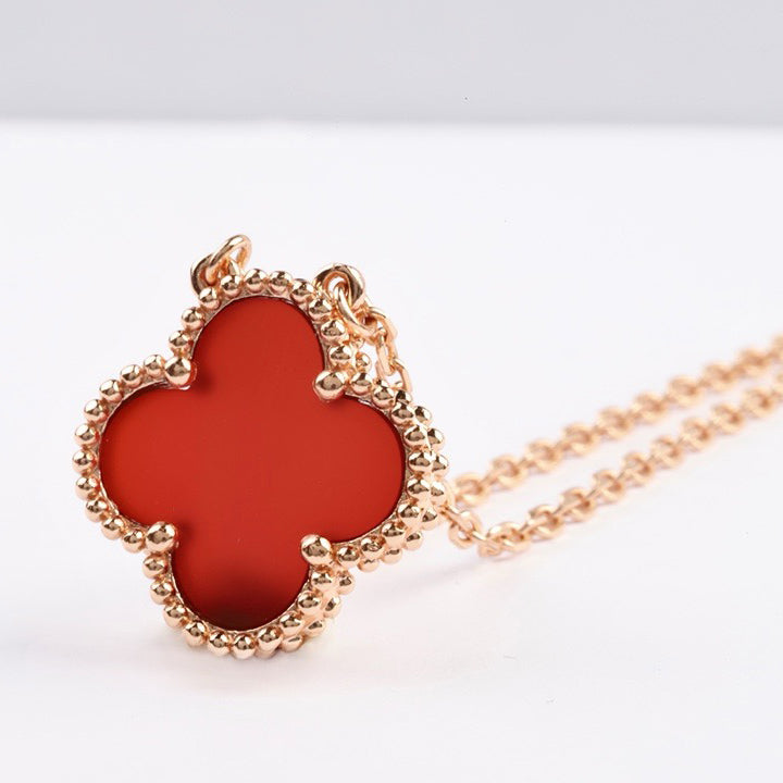 Lumi® CLOVER 15MM CARNELIAN EINZELBLÜTEN-KETTE