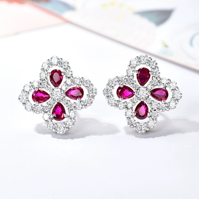 Lumi® Loop-Ohrringe mit Vollmotiv-Diamant, 16 mm