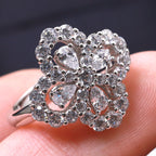 Lumi® Loop Ring Vollmotiv Diamant 16 mm Silber