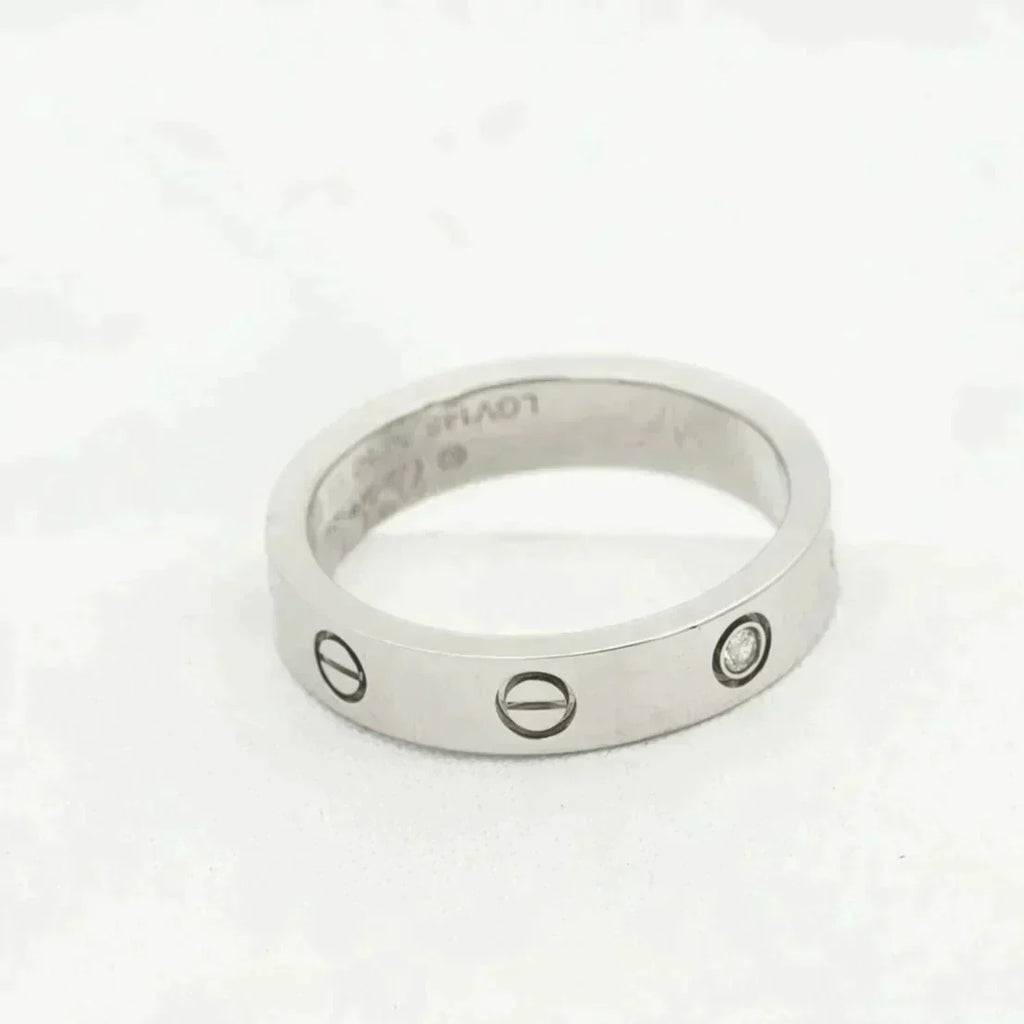 Lumi® LOVE RING 4MM 1 DIAMANT SILBER