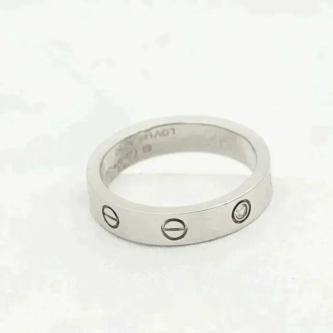 Lumi® LOVE RING 4MM 1 DIAMANT SILBER