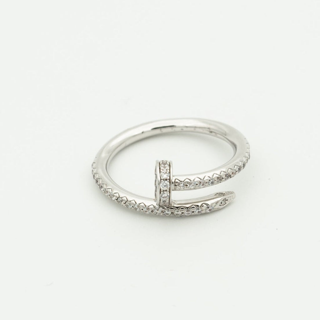 Lumi Juste Ring, 1,8 mm Silber, Diamanten