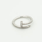 Lumi Juste Ring, 1,8 mm Silber, Diamanten