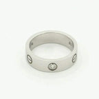 Lumi® LOVE RING 5,5 MM 3 DIAMANTEN SILBER