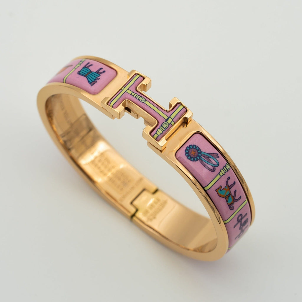 LumiH Armband aus rosafarbener Keramik in Rosa-Gold