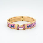 LumiH Armband aus rosafarbener Keramik in Rosa-Gold