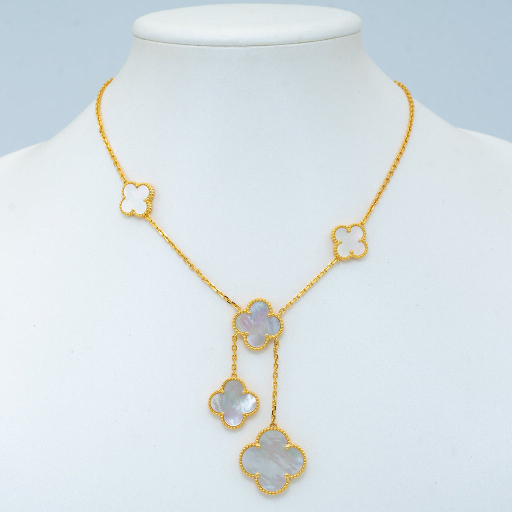 Lumi® Kleeblatt-Perlmuttkette mit 6 Motiven