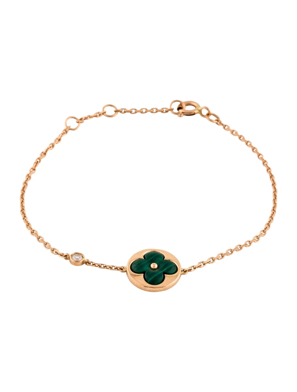 Lumi's Sun Malachit-Armband mit 1 Diamanten in Roségold