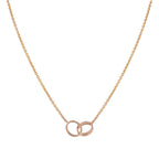 Lumi® LOVE Halskette Doppelring Roségold 