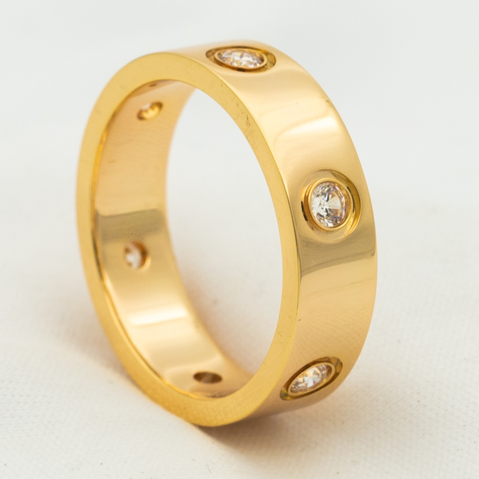 Lumi® LOVE RING 5,5 MM 6 DIAMANTEN ROSÉGOLD