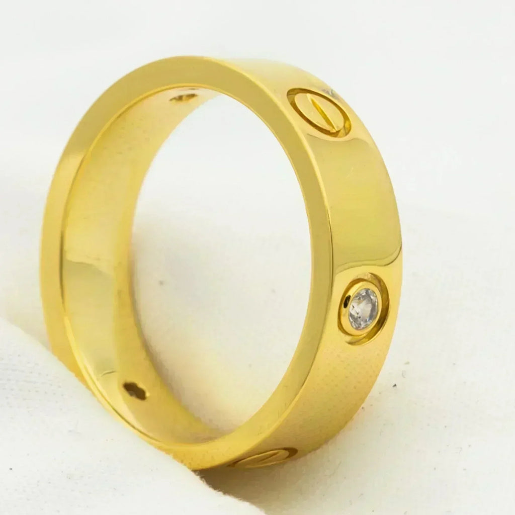 Lumi® LOVE RING 5,5 MM 3 DIAMANTEN GOLD