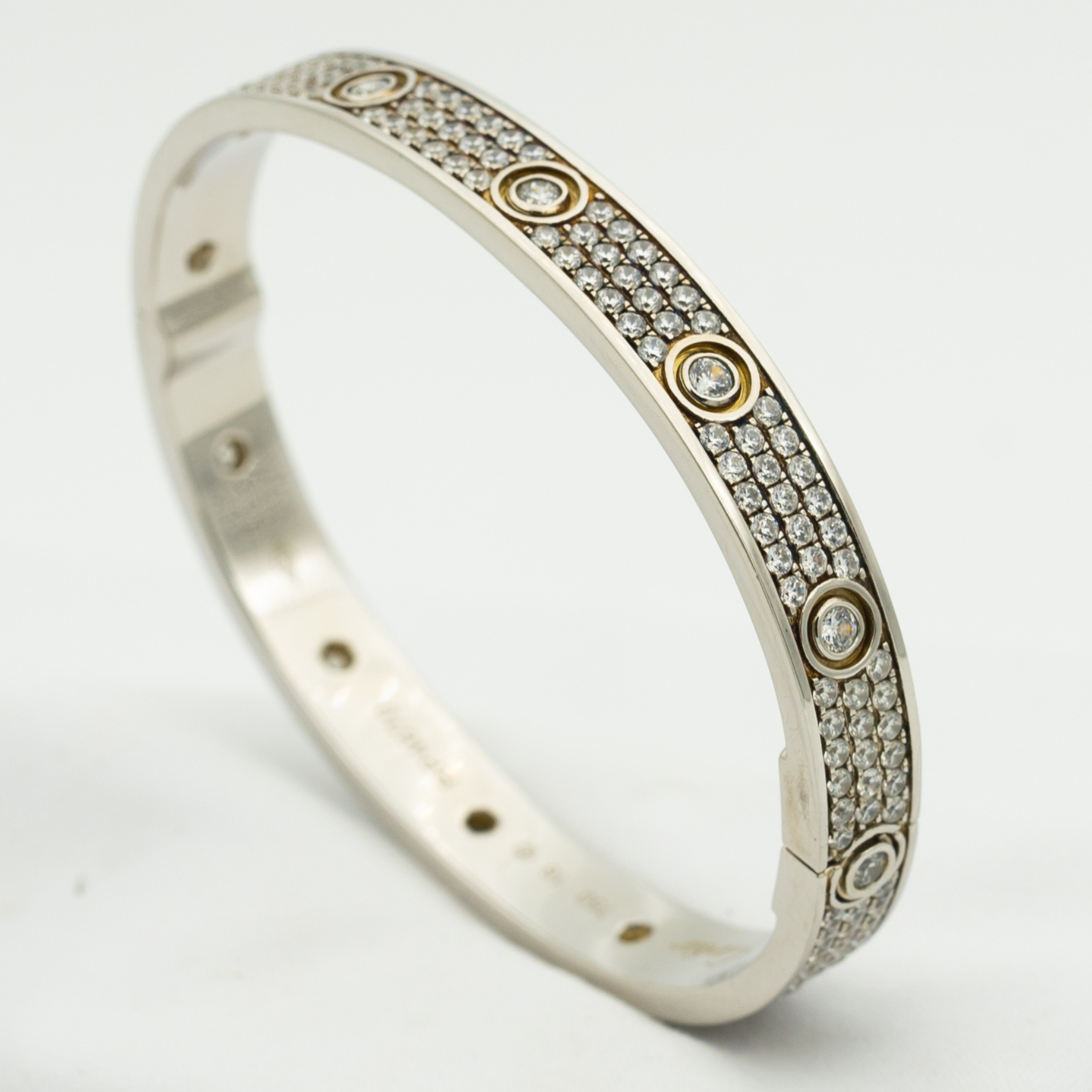 Lumi's LOVE Armband, 6,1 mm, diamantbesetzt mit 10 großen Diamanten