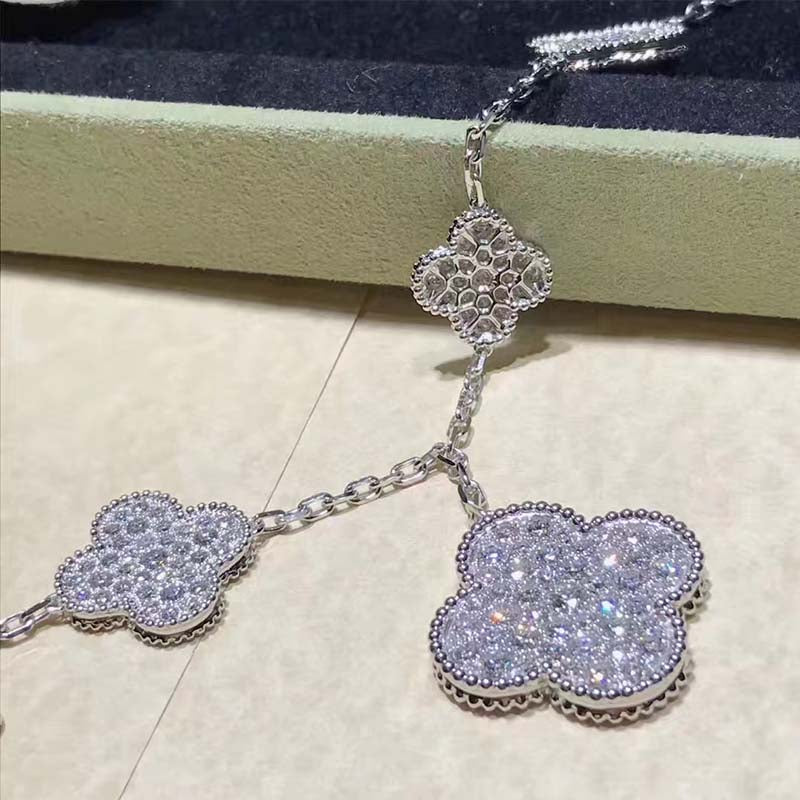 Lumi® CLOVER 6 MOTIFS SILBERNES DIAMANT-ARMBAND