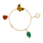 Lumi® Lucky Spring 5 Motiv Goldarmband 