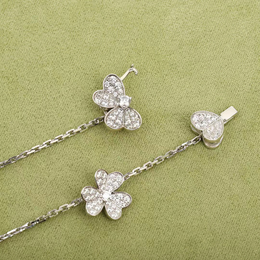 Lumi® FRIVOLE SILBERNE 9-BLUMEN-KETTE