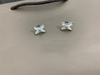 ¡®Lumi¡¯JEUX DE WHITE MOP SILVER DIAMOND EARRINGS