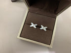¡®Lumi¡¯JEUX DE WHITE MOP SILVER DIAMOND EARRINGS