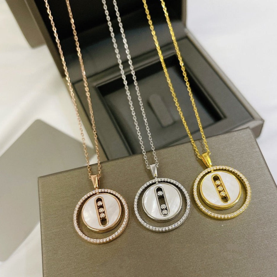[Imperial] MOVE MM NACRE BLANCHE DIAMOND NECKLACE