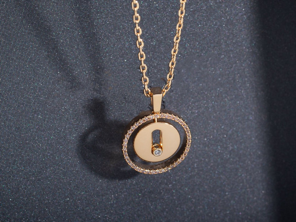 [Imperial] MOVE PM NECKLACE PINK GOLD DIAMOND