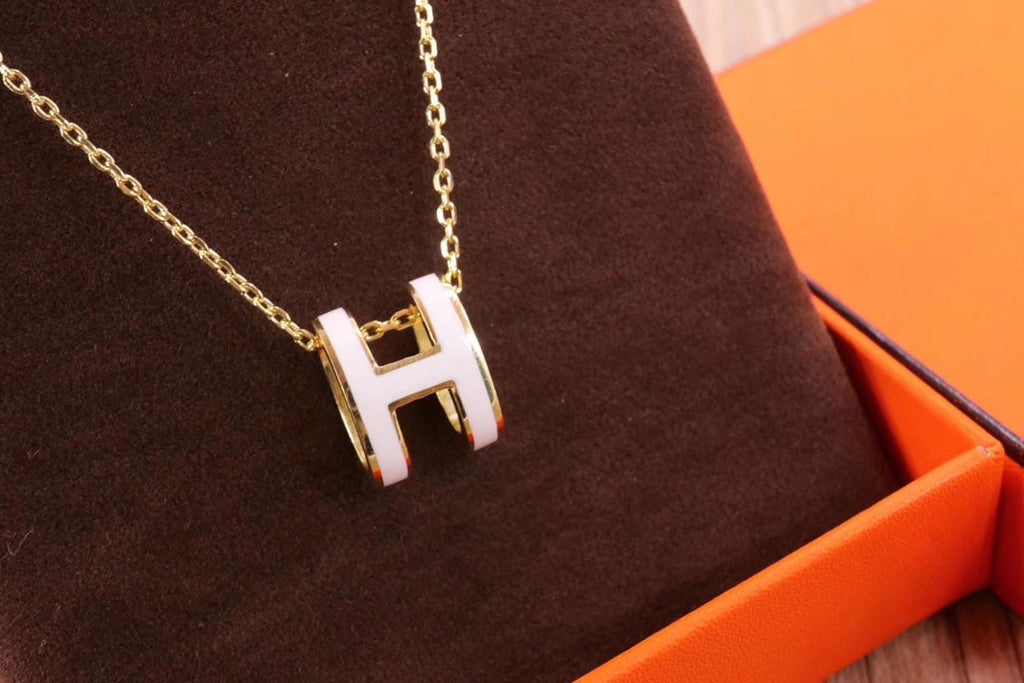 ¡®Lumi¡¯HM CLIC GELB EMAILLETTE GOLD-HALSKETTE