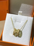 ¡®Lumi¡¯HM CLIC GELB EMAILLETTE GOLD-HALSKETTE