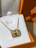 ¡®Lumi¡¯HM CLIC GELB EMAILLETTE GOLD-HALSKETTE