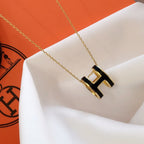 ¡®Lumi¡¯HM CLIC SCHWARZE EMAILLE-GOLD-KETTE
