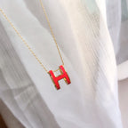 ¡®Lumi¡¯HM CLIC ROTE EMAILLE-GOLD-KETTE