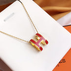 ¡®Lumi¡¯HM CLIC ROTE EMAILLE-GOLD-KETTE