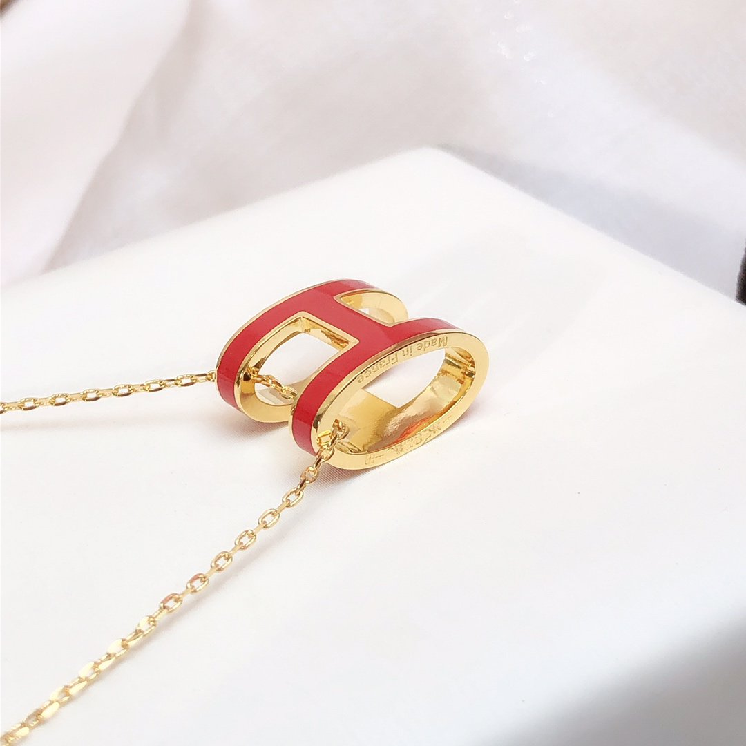 ¡®Lumi¡¯HM CLIC RED ENAMEL GOLD NECKLACE