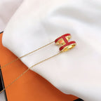 ¡®Lumi¡¯HM CLIC ROTE EMAILLE-GOLD-KETTE