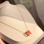 ¡®Lumi¡¯HM CLIC ROTE EMAILLE-GOLD-KETTE