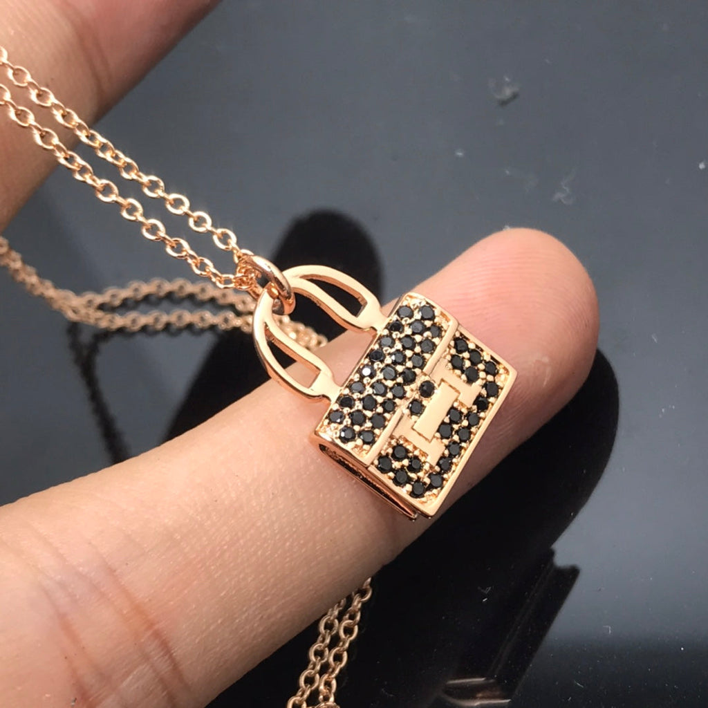 ¡®Lumi¡¯HM KETTE NEU EINGETROFFEN SCHWARZER DIAMANT