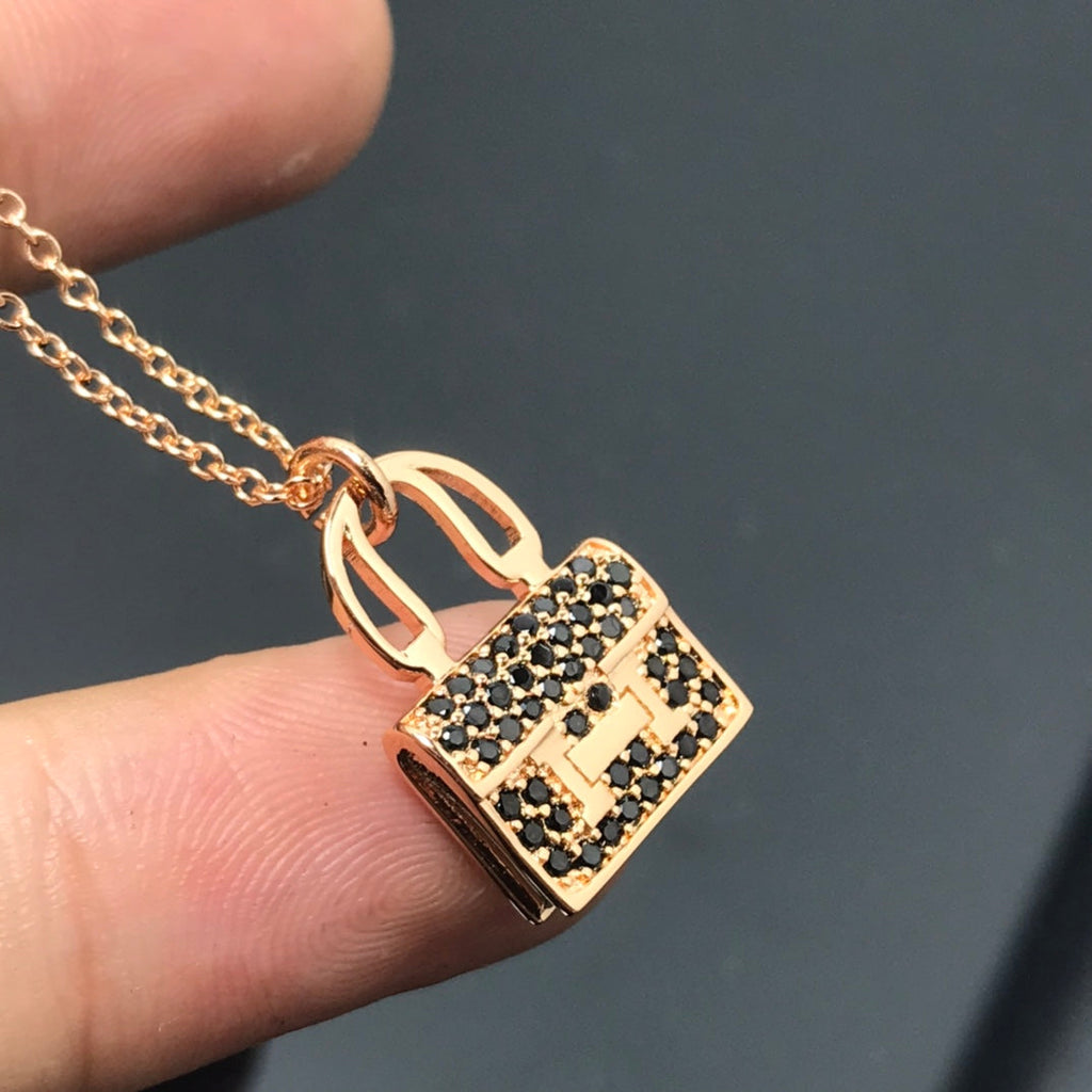 ¡®Lumi¡¯HM KETTE NEU EINGETROFFEN SCHWARZER DIAMANT