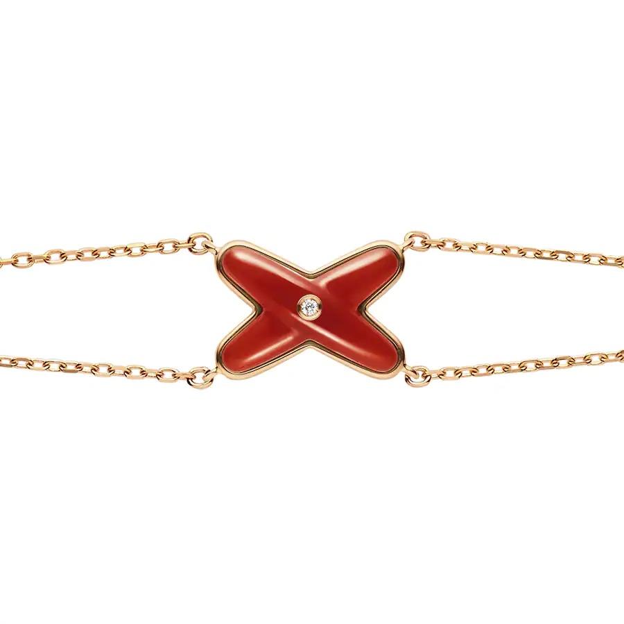 LumiJeux Armband Karneol Roségold 1 Diamant