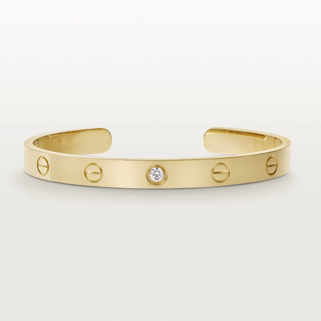 Lumi® LOVE Armband 6,1 mm 1 Diamant Offene Manschette 
